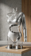 shiny metallic long sleeve bodysuit