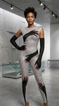 silver rhinestone statement jumpsuit